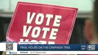 Candidates continue in the final hours before Election Day