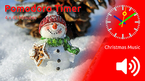 Pomodoro Timer 4 x 45min ~ Jingle Bells and Pomodoro Spells: A Festive Focus Tune! 🎅 🍅