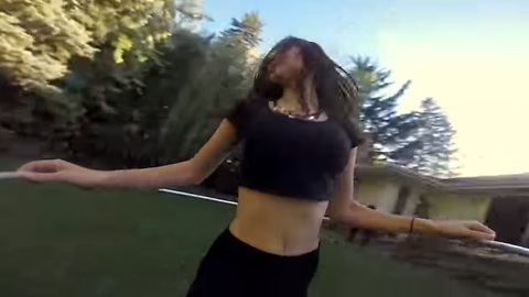GoPro captures hypnotic hula hoop dance routine
