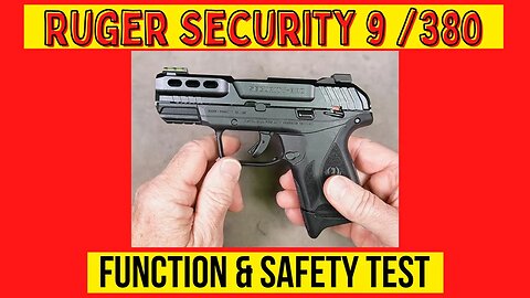 Ruger Security 9 or 380 Lite Rack Function & Safety Check