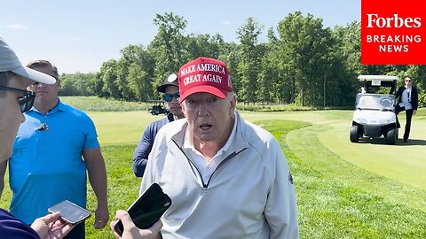 WATCH: Trump Gives Blunt Take On DeSantis Running For President While On The Golf Course