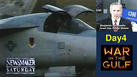 Vintage CNN - Iraq War Day 4 - Newsmaker Saturday - Live 👉 Netanyahu - Jan19-91 (6:30PM EST)