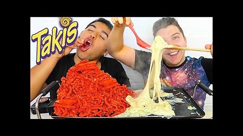 Takis Challenge With Cheese • MUKBANG