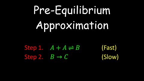 Pre-Equilibrium Approximation, Rate Law, Kinetics - Chemistry