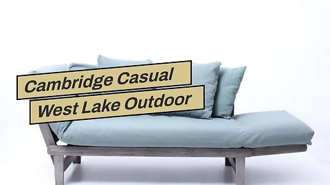 Cambridge Casual West Lake Outdoor Convertible Sofa Daybed, Solid Wood, Weathered GrayBlue Spr...