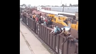 Massive Line of Illegal Aliens 'Bum-Rushed' Border, Plus Packed Cheering Train with More on Way