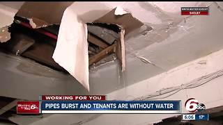 Pipes burst leaving tenants at Indy apartment complex without water