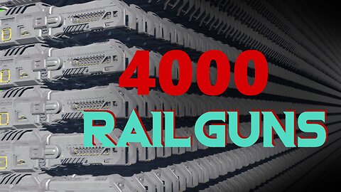Firing 4000 Railguns - Space Engineers - Almost crashed