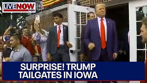 Trump Tailgate: Donald Trump surprises fraternity at iowa/iowa State football rivalry game