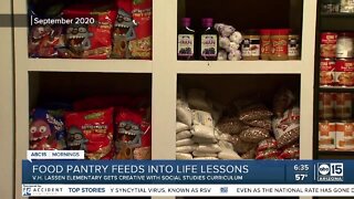 Elementary school food pantry expands into curriculum