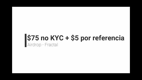 Finalizado - Airdrop - Eterno - Fractal - $75 no KYC + $5 por referência - não rola pro Brasil