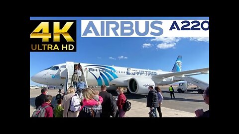 Trip Report: Egyptair Airbus A220 Sharm El Sheikh-Alexandria Economy Class (4K)