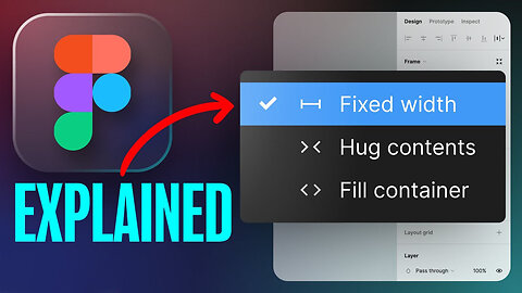 Watch This to Finally Understand FILL CONTAINER, HUG CONTENTS and FIXED WIDTH in Figma.