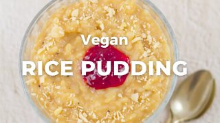 Vegan Rice Pudding | Easy 4-Ingredient Dessert Recipe - Flavours Treat