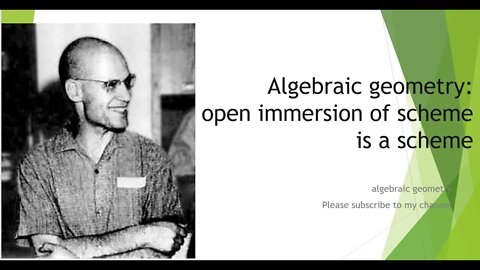 Algebraic geometry: open immersion of scheme is a scheme