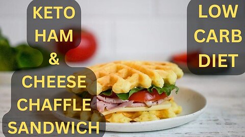 How To Make Keto Ham & Cheese Chaffle Sandwich