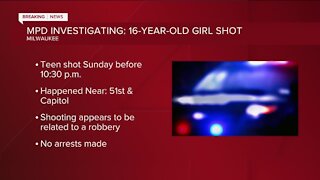 16-year-old Milwaukee girl killed in shooting, police say