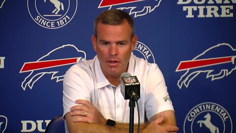 Buffalo Bills GM Brandon Beane speaks after the team set its 53-man roster