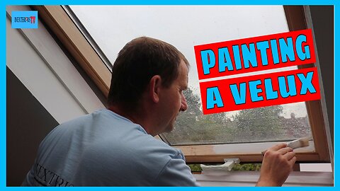 Painting a Velux window.