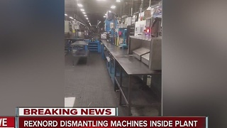 Rexnord dismantles machines inside plant