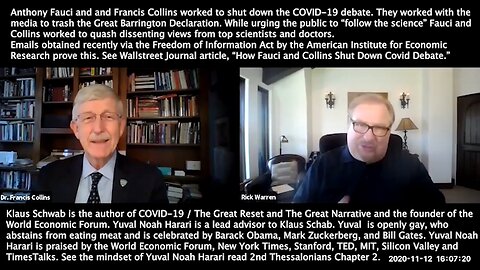 Francis Collins | "I Did Have the Chance to Try to Go On Podcasts With People Who Have the Ear of Evangelical Christians. People Like Rick Warren, People Like Franklin Graham, People Like Tim Keller."