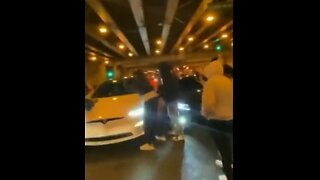 Insane: Mob of Teens Attack Man in Tesla With Cops Present