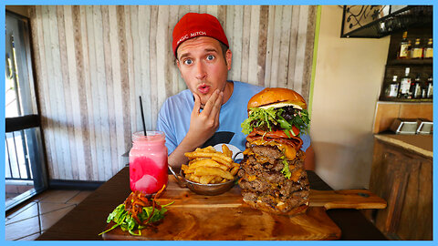YOU CAN'T ORDER DRINKS WITH THIS AUSSIE BACON CHEESEBURGER CHALLENGE!?