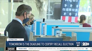 California counties need to submit finalized recall vote counts by Friday