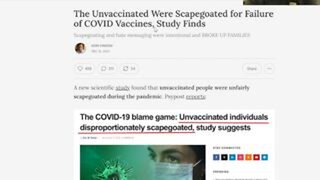 Unvaccinated scapegoated in Vaccine failure!!! New study!