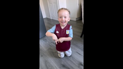 When a 4 year old has an footballer idol!