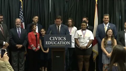 DeSantis Announces Florida’s Improved Civics Literacy Rates