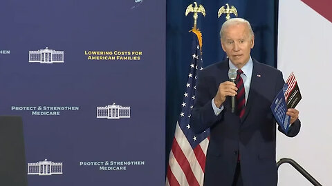 Bizarre moment during Biden speech about Medicare and Social Security