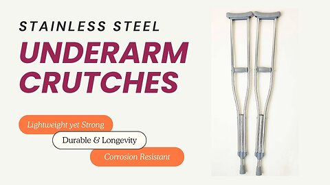SNUG360 Stainless Steel Underarm Walking Crutches for Adults & Youth