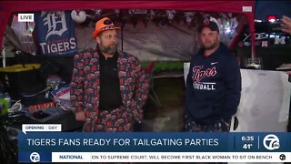 Tigers fans already out tailgating for Opening Day