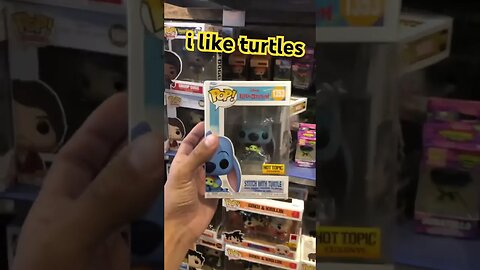 Stitch squeezes turtle until Hot Topic Stops him at Funko Pop Shop #toy #collection #disney