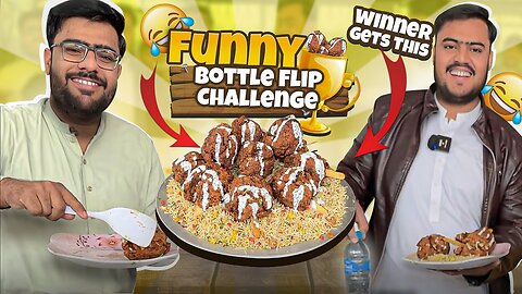 Bottle flip food challenge | Eating Games challenge