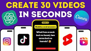 Bulk Create Videos With Canva and ChatGPT For TikTok, YouTube Shorts & Instagram Reels