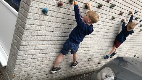 Using a prosthetic to climb