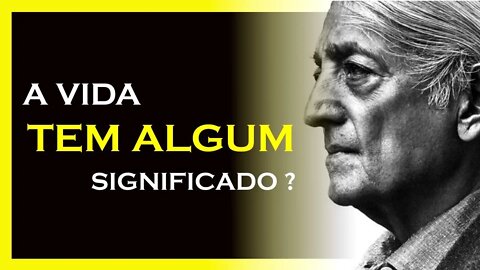 A VIDA TEM ALGUM SIGNIFICADO, KRISHNAMURTI DUBLADO