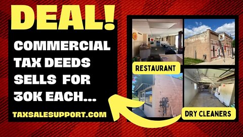 TAX DEED COMMERCIAL PROPERTY SELLS FOR $30,000 EACH! INSTANT RENTAL INCOME..