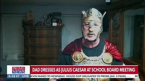 Dad dresses as Julius Caesar at school board meeting