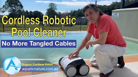 Bugson Cordless Pool Robot, Battery Operated 1.5 Hours Runtime.
