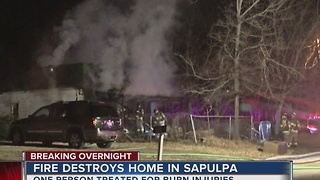 Home destroyed by early morning fire in Sapulpa