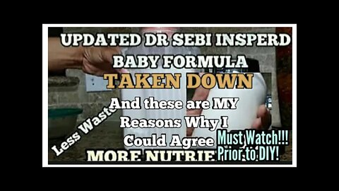 DR SEBI INSPIRED PLANT-BASED BABY FORMULA. Must Watch Before Considering DIY!
