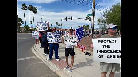 Patriots protest Bookmans Drag Queen Story Hour