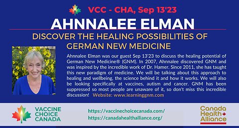 HEALING WITH GERMAN NEW MEDICINE - Ahnnalee Elman