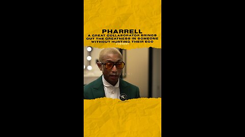A great collaborator brings out the greatness in som1 without hurting their ego. #pharrell 🎥 @Forbes