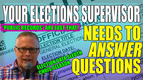 LIVE - 7PM EASTERN - 10/9/23 - YOUR ELECTIONS SUPERVISOR NEEDS TO ANSWER YOUR QUESTIONS!
