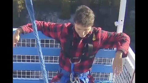 Trudeau Goes Bungee Jumping While Canadians are Struggling