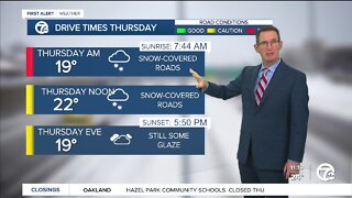 More snow most areas Thursday